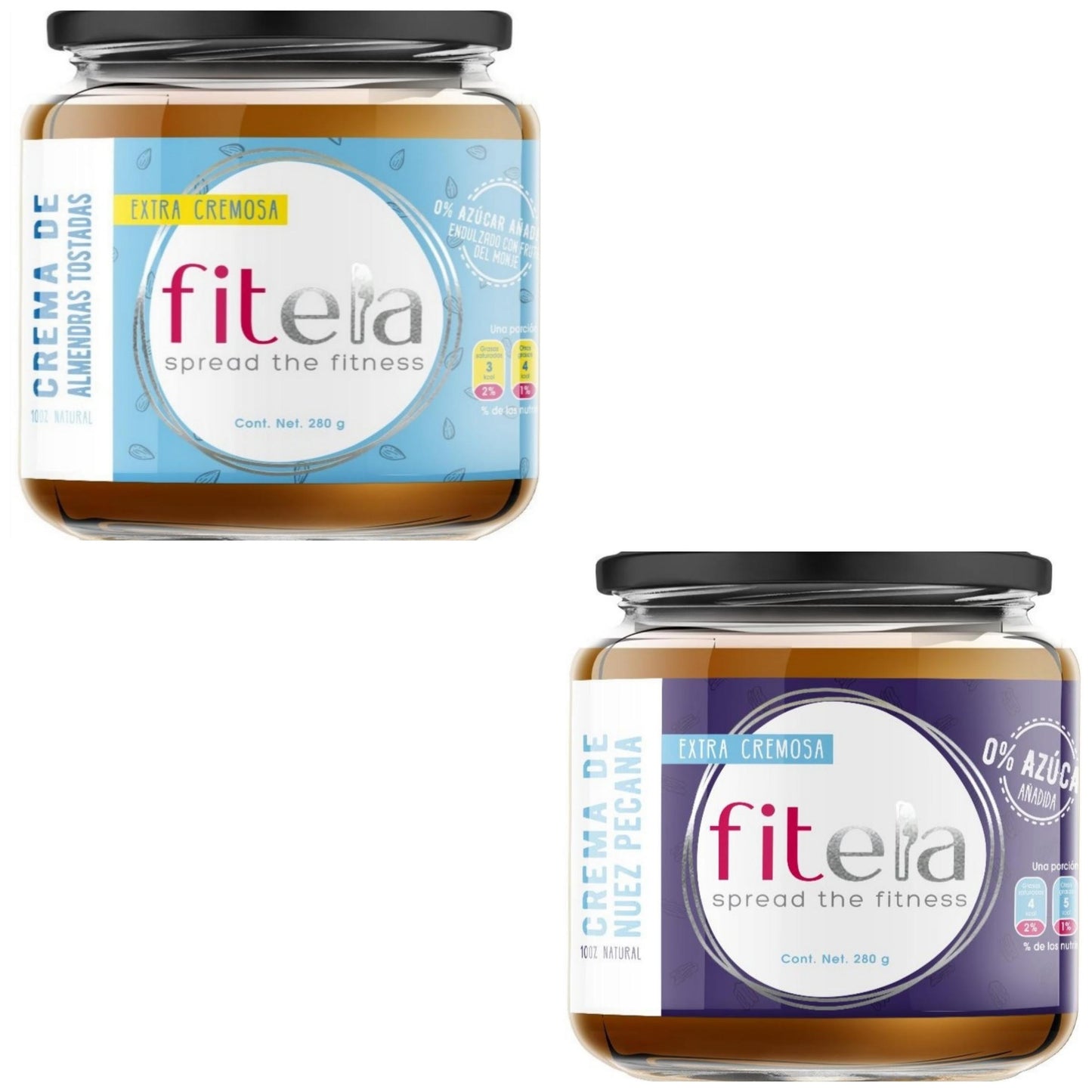 2 TARROS: ALMENDRAS TOSTADAS Y NUEZ PECANA